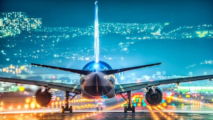 Aircraft ready for an international flight